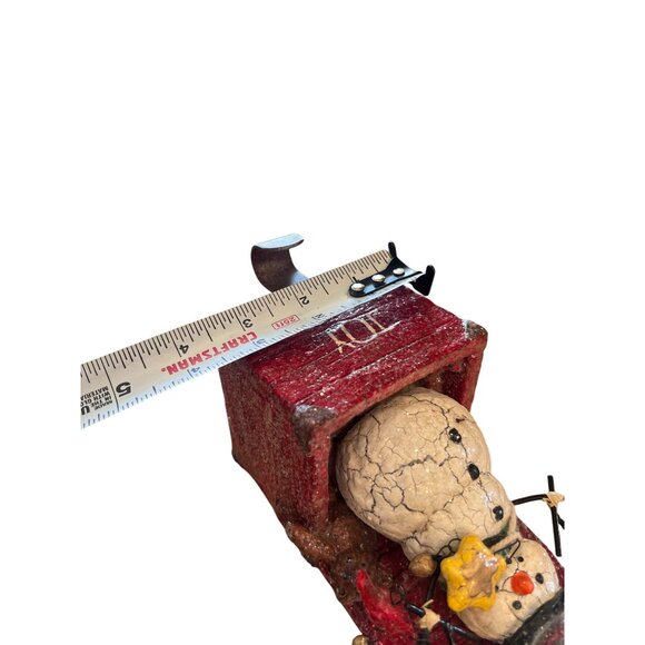Vintage Jack In the Box Snowman " Joy" Stocking Holder Christmas Accent Decor - Picture 6 of 7